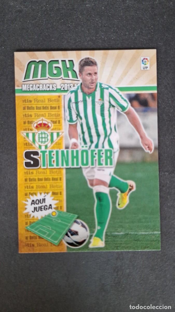Cromos de f&uacute;tbol: L1 STEINH&Ouml;FER REAL BETIS BALOMPIE NUEVO FICHAJE 455 PANINI MEGACRACKS 2013 2014 13 14