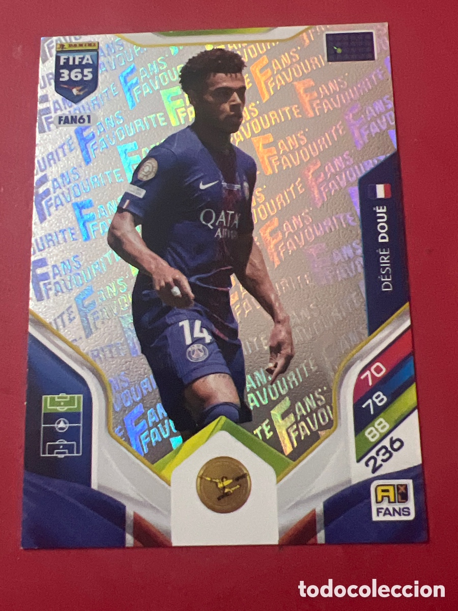 Cromos de f&uacute;tbol: E1376. FAN61 base fan DOUE PSG ADRENALYN 365 2025 2026 25 26 CARD CROMO PANINI TOPPS