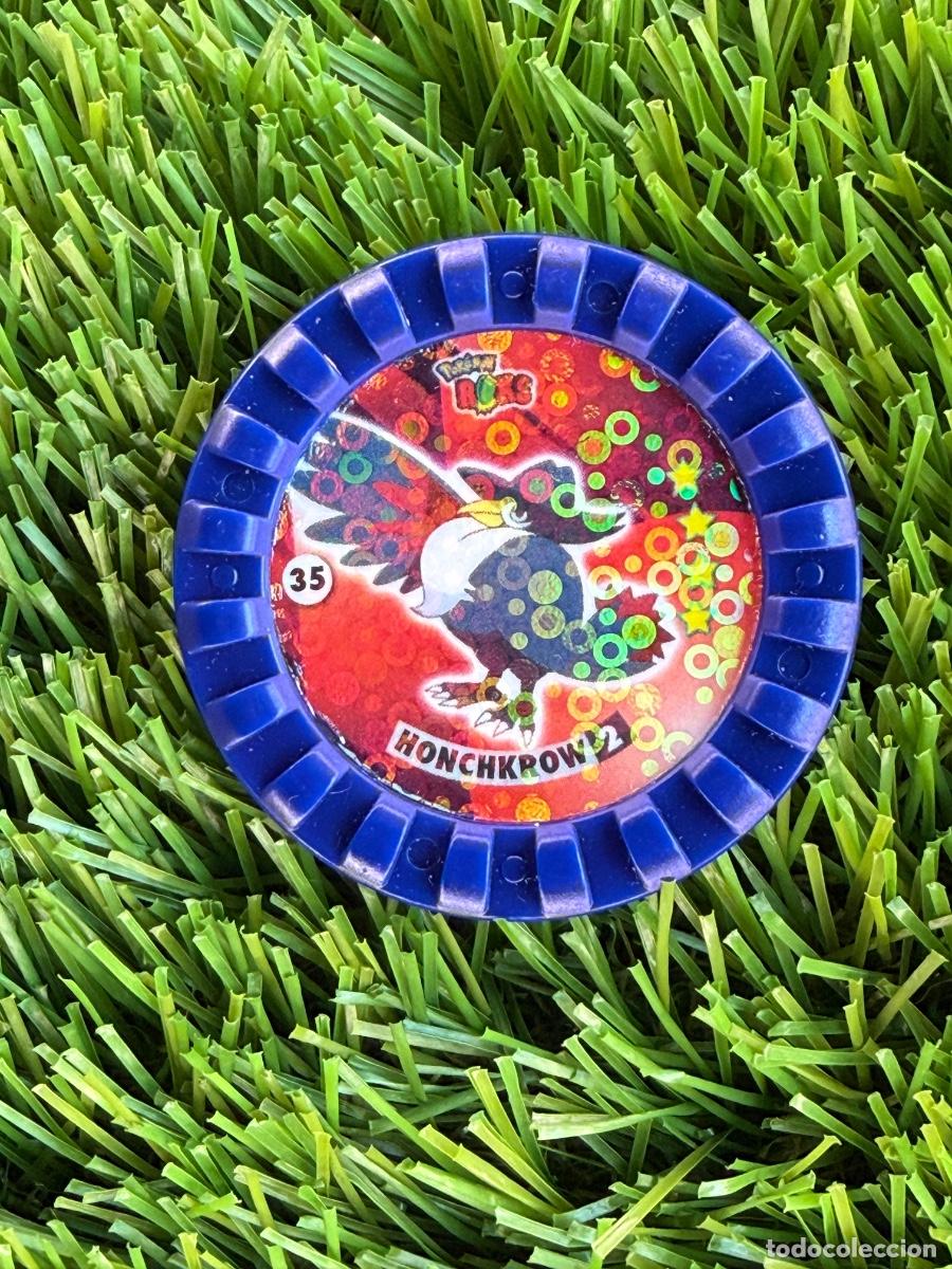 Cromos de f&uacute;tbol: N&ordm; 35 Honchkrow Tazos Pokemon Cheetos Pokemon Roks