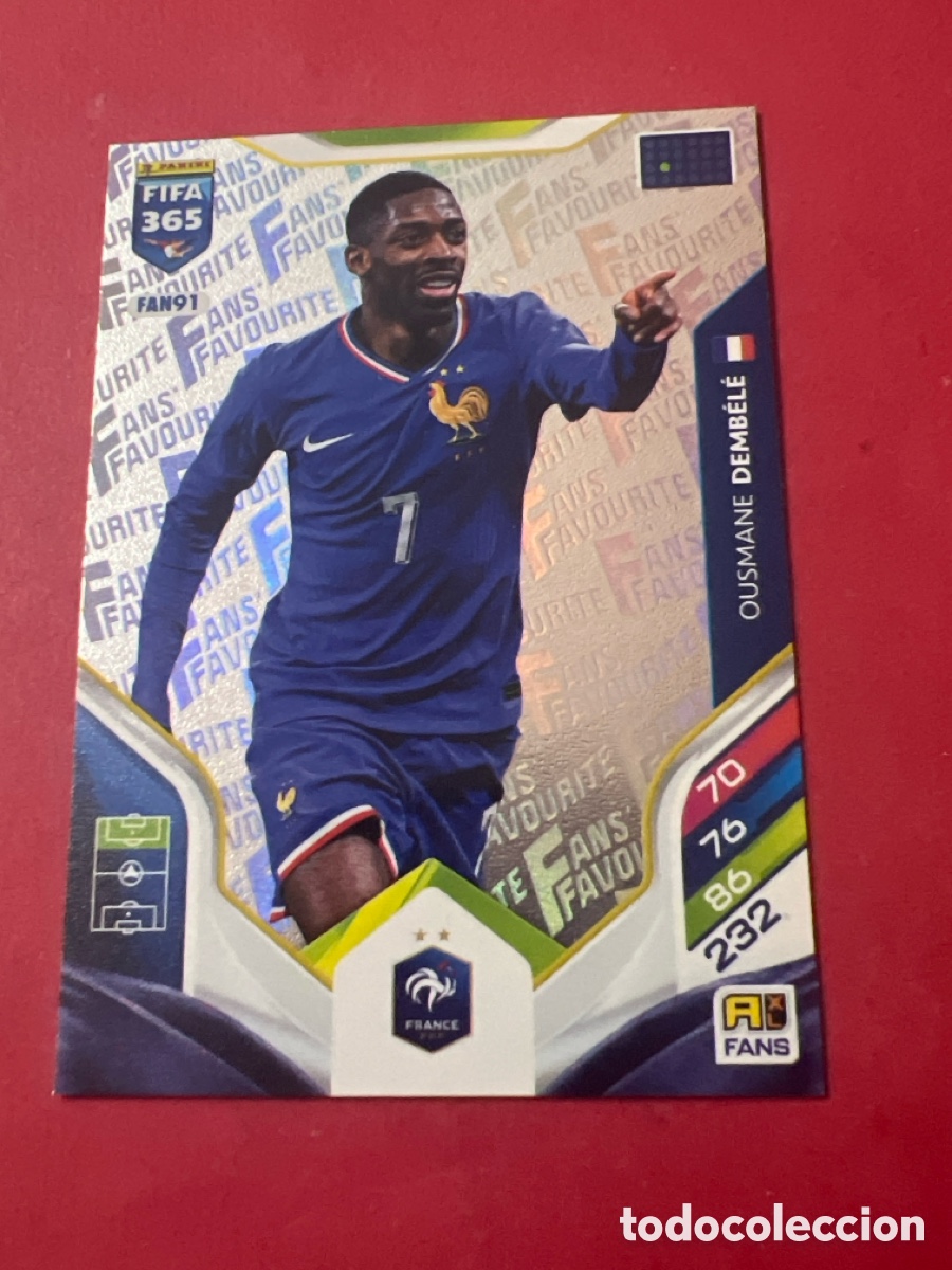 Football Stickers: E1377. FIFA 365 ADRENALYN 2025 2026 25 26 ALBUM PANINI LIGA N FAN91 FAN 91 FRANCIA OUSMANE DEMBELE