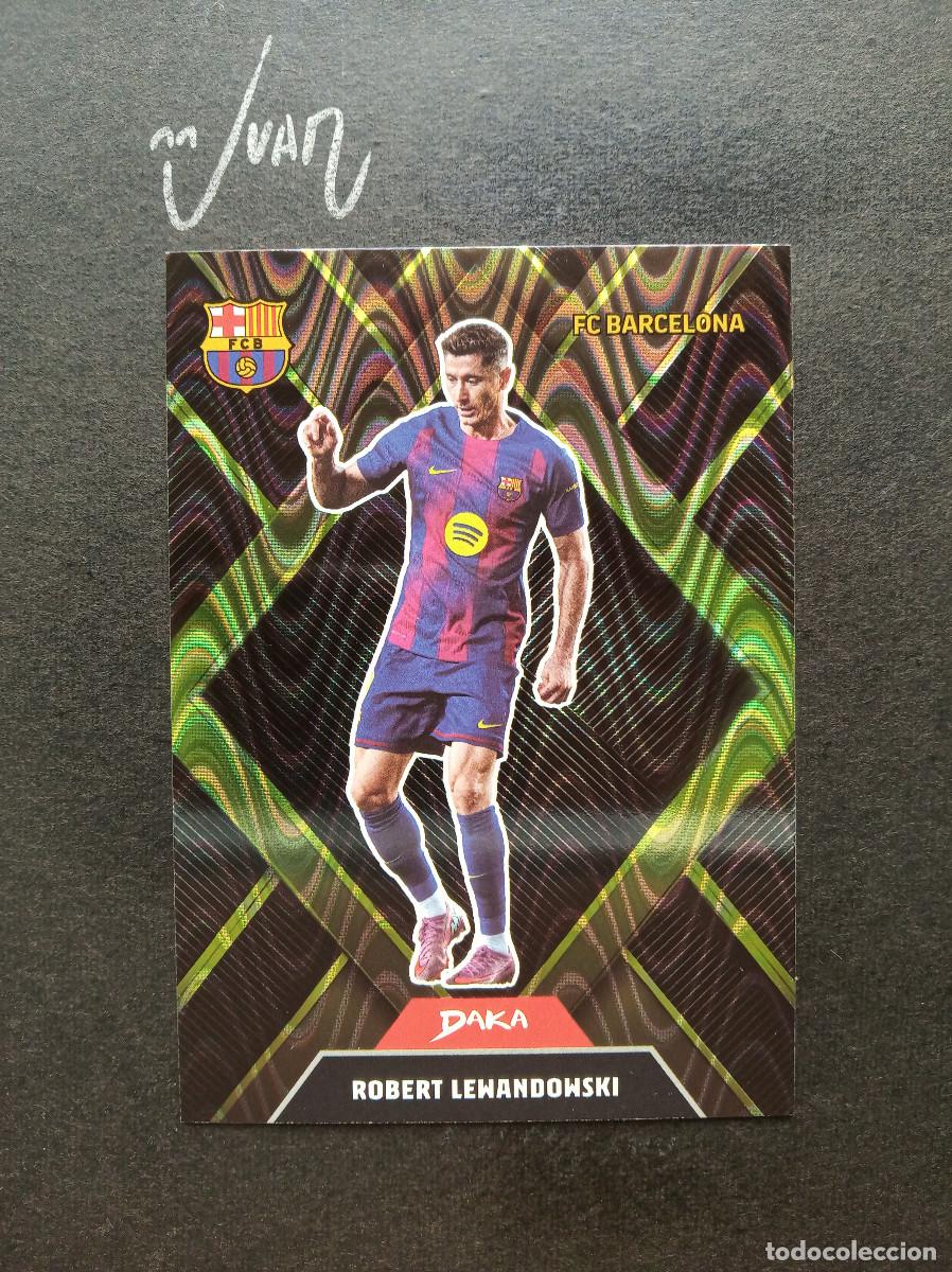 Football Stickers: SHARP RHOMBUS NUMERADA #/199 YELLOW WAVE LEWANDOWSKI BARCELONA ⚽ DAKA &reg; TOP AUDIENCE 2025 2026 25 26