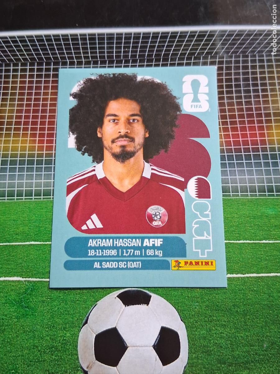 Fu&szlig;ball-Sticker: QAT 18 HASSAN AFIF QATAR CROMO STICKERS FUTBOL MUNDIAL FIFA 2026 MEXICO EEUU CANADA PANINI