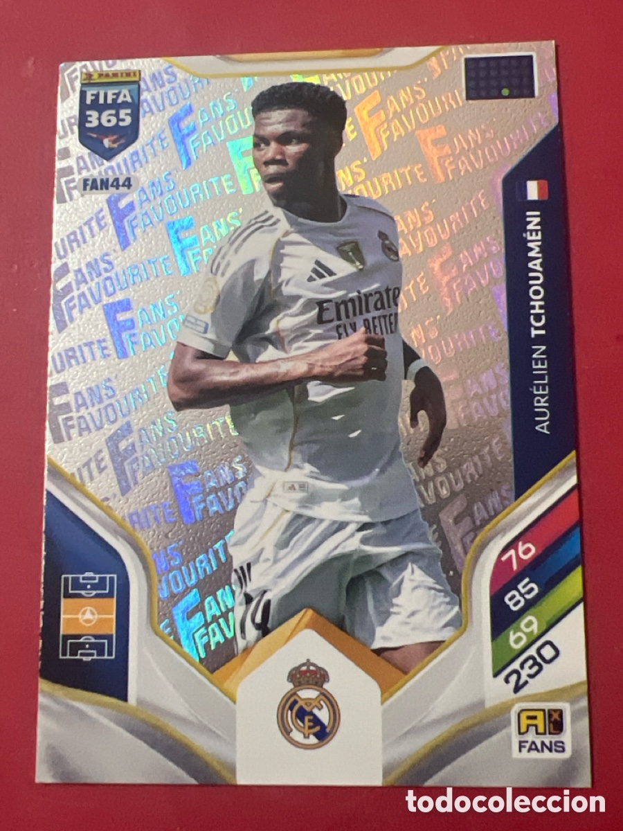 Fu&szlig;ball-Sticker: E1384. FAN44 AURELIEN TCHOUAMENI (REAL MADRID) FANS FAVOURITE PANINI ADRENALYN XL FIFA 365 2026 26