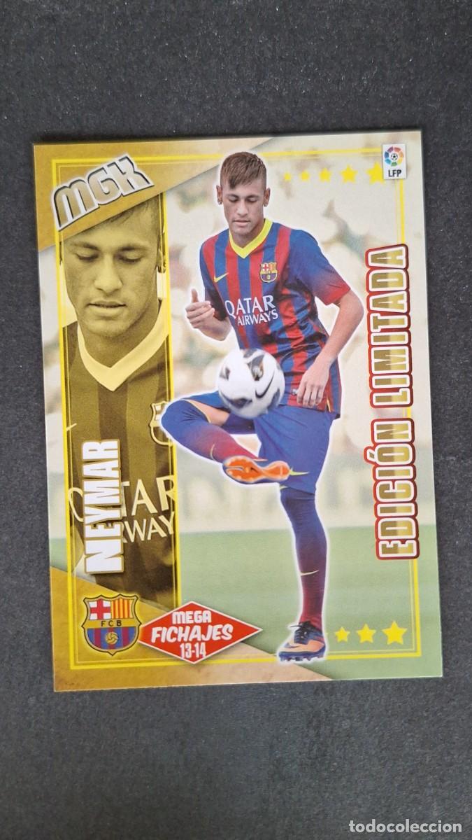 Fu&szlig;ball-Sticker: L1 NEYMAR F. C. BARCELONA MEGA FICHAJE 505 EDICION LIMITADA PANINI MEGACRACKS 2013 2014 13 14