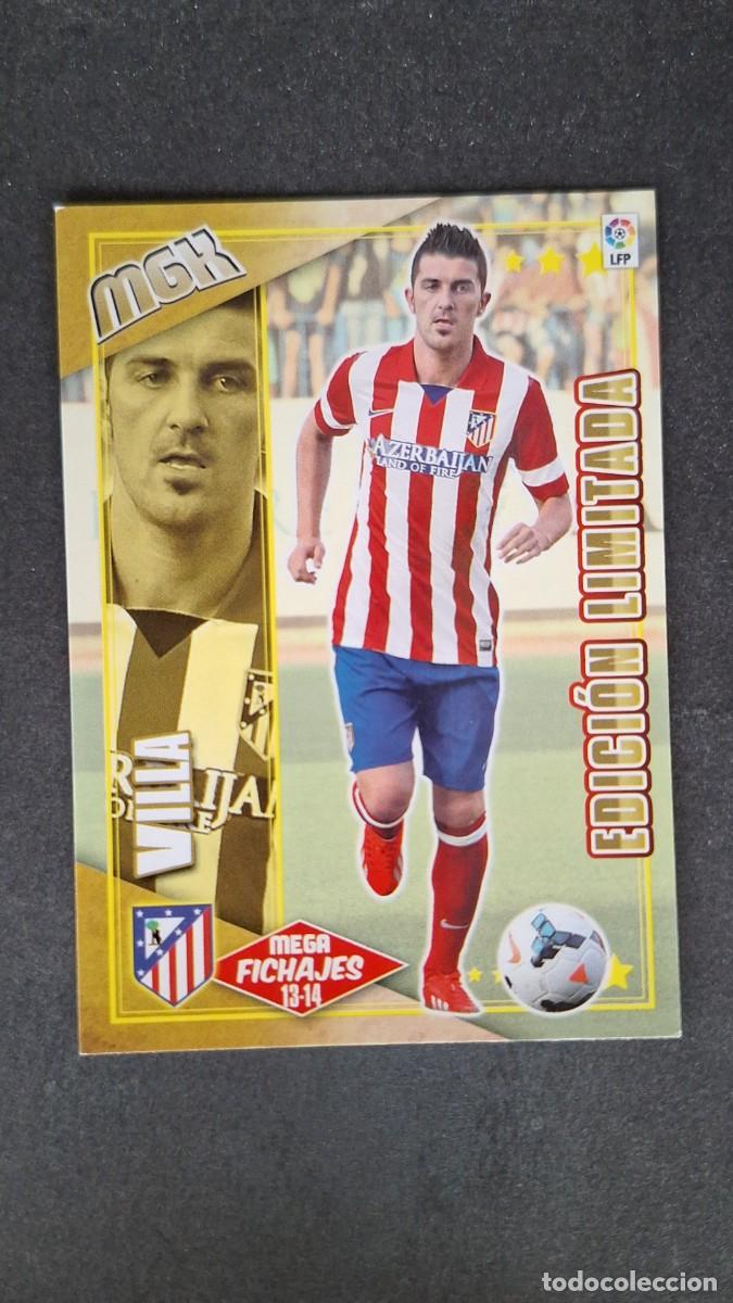 Cromos de f&uacute;tbol: L1 VILLA ATLETICO DE MADRID MEGA FICHAJE 508 EDICION LIMITADA PANINI MEGACRACKS 2013 2014 13 14