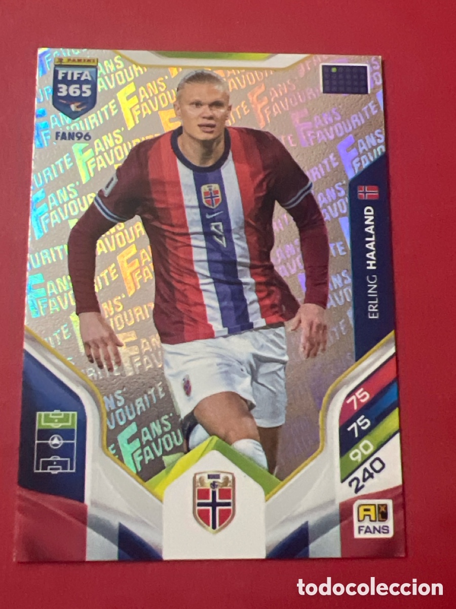 Cromos de f&uacute;tbol: E1388. FAN96 HAALAND NORUEGA FANS FAVOURITE FAN 96 ADRENALYN XL FIFA 365 PANINI 2026