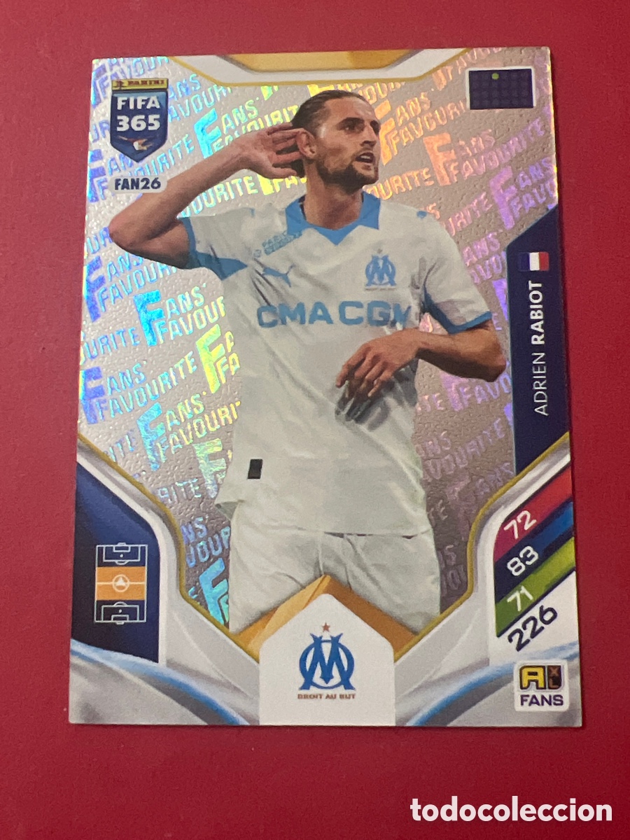 Figurine di Calcio: E1392. RABIOT OLYMPIC DE MARSELLA FAN26 FANS FAVOURITE ADRENALYN XL FIFA 365 PANINI 2026