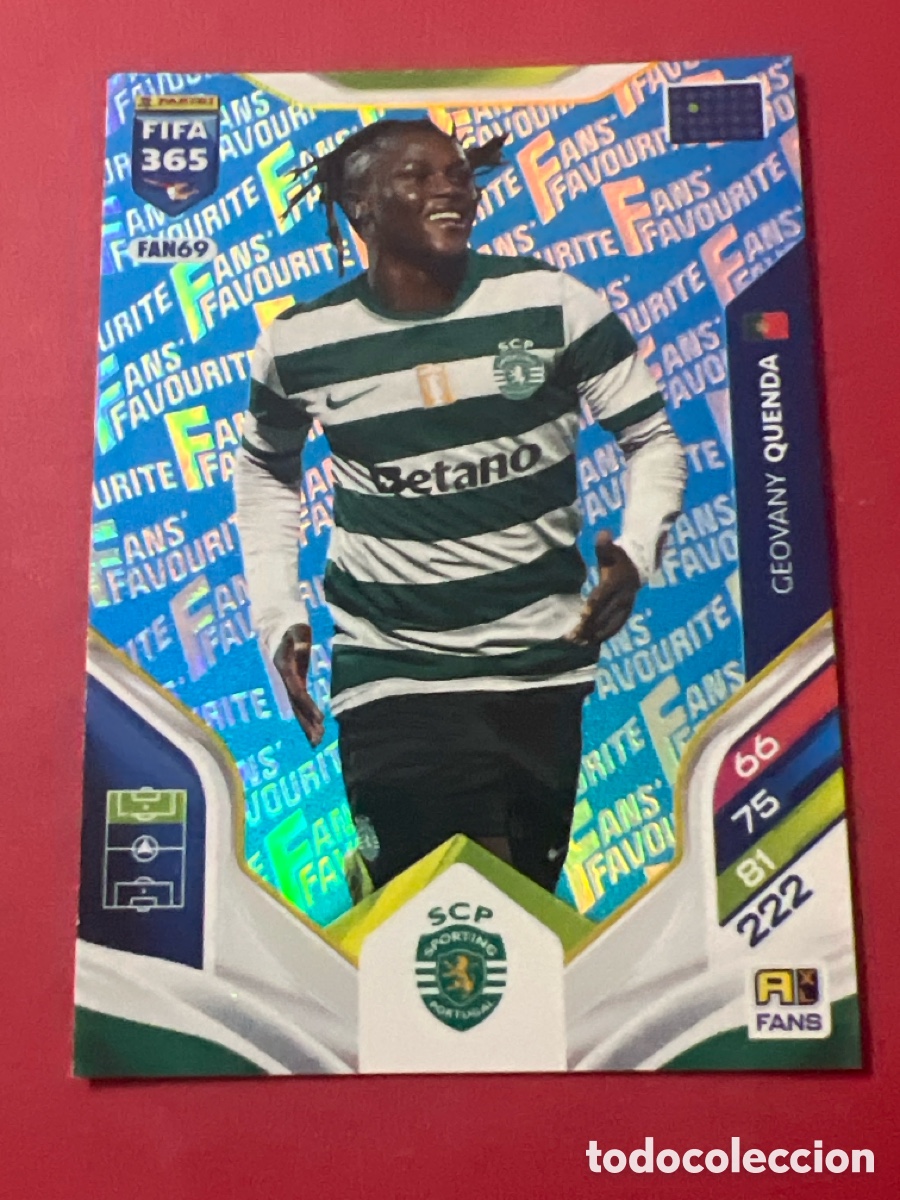 Cromos de f&uacute;tbol: E1398. QUENDA SPORTING DE PORTUGAL FAN69 FANS FAVOURITE ADRENALYN XL FIFA 365 PANINI 2026