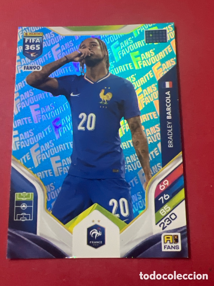Cromos de f&uacute;tbol: E1401. FAN90 blue BARCOLA PSG FRANCIA UEFA ADRENALYN 365 2025 2026 26 CROMo PANINI TOPPS