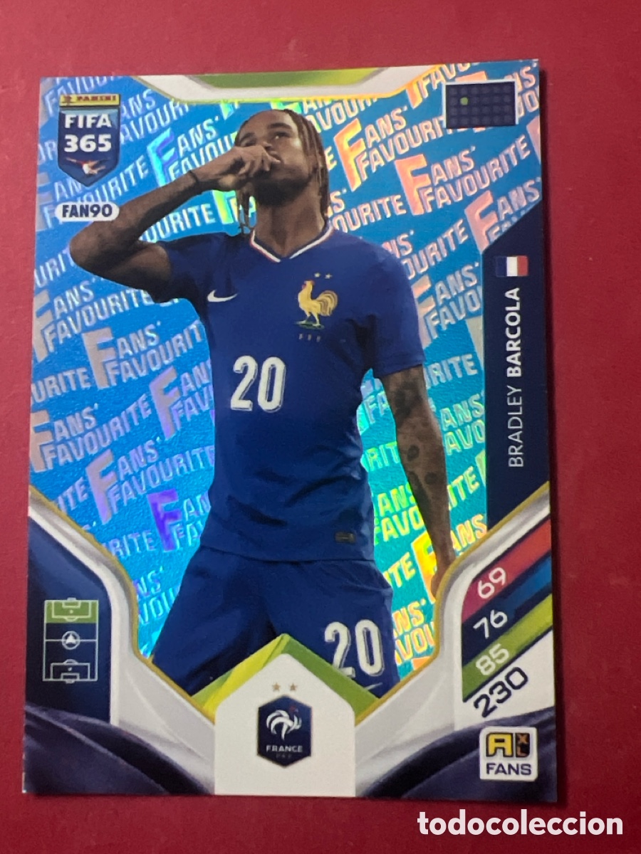 Cromos de f&uacute;tbol: E1403. FAN90 blue BARCOLA PSG FRANCIA UEFA ADRENALYN 365 2025 2026 26 CROMo PANINI TOPPS