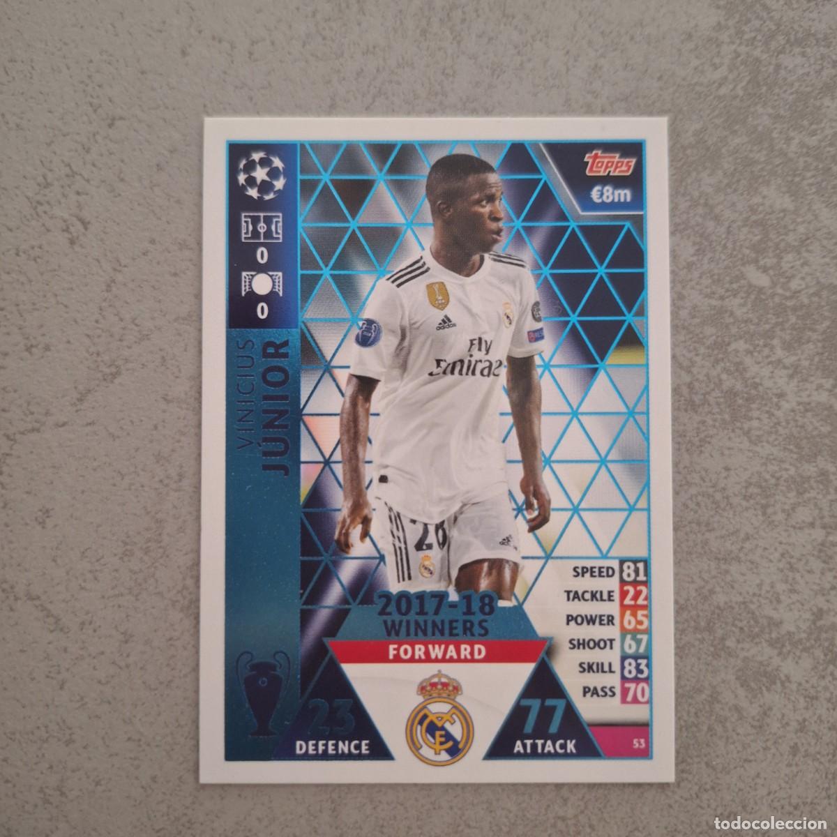 Cromos de f&uacute;tbol: Topps MATCH ATTAX UEFA CHAMPIONS LEAGUE 2018 2019 18 19 / 53 VINICIUS JUNIOR, REAL MADRID
