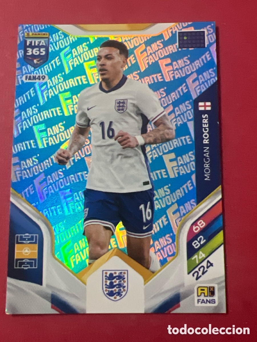 Cromos de f&uacute;tbol: E1410. FAN49 Rogers - Inglaterra - Paralela Azul - Blue - Fans - Adrenalyn Fifa 365 2026- Panini 26