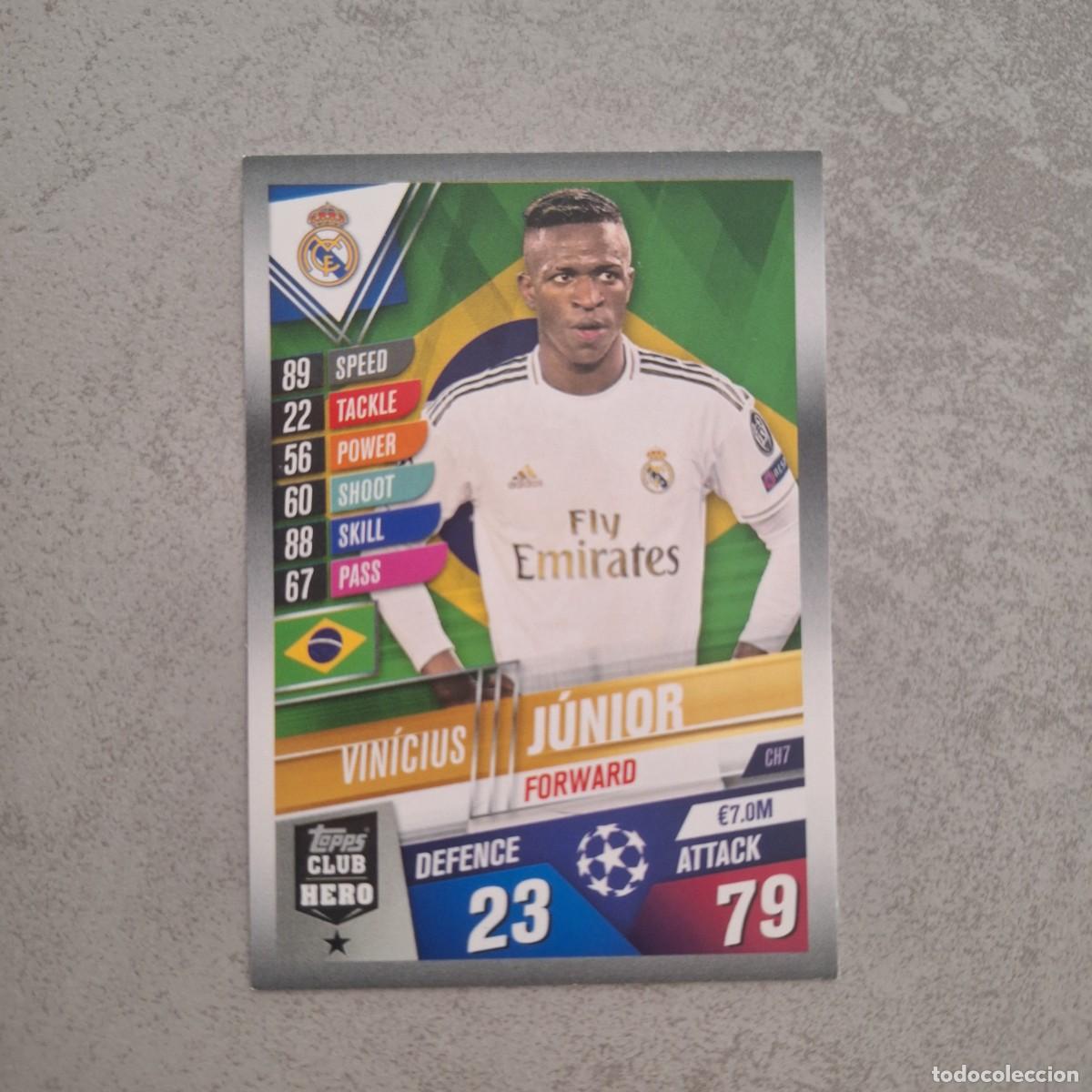 Cromos de f&uacute;tbol: Topps MATCH ATTAX 101 UEFA CHAMPIONS LEAGUE 2019 2020 19 20 / CH7 VINICIUS JUNIOR, REAL MADRID