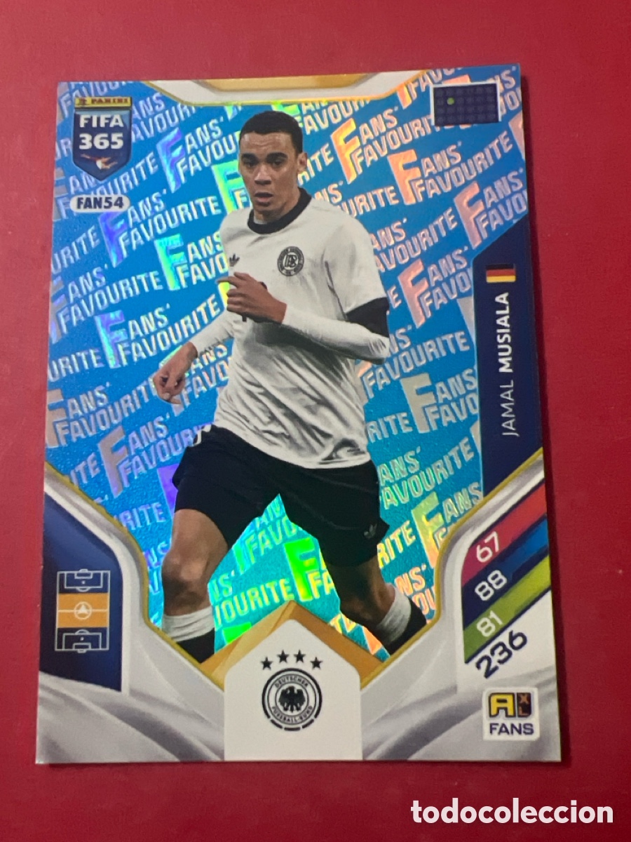 Cromos de f&uacute;tbol: FAN54 JAMAL MUSIALA (ALEMANIA) FANS FAVOURITE BLUE AZUL PANINI ADRENALYN XL FIFA 365 2026 26