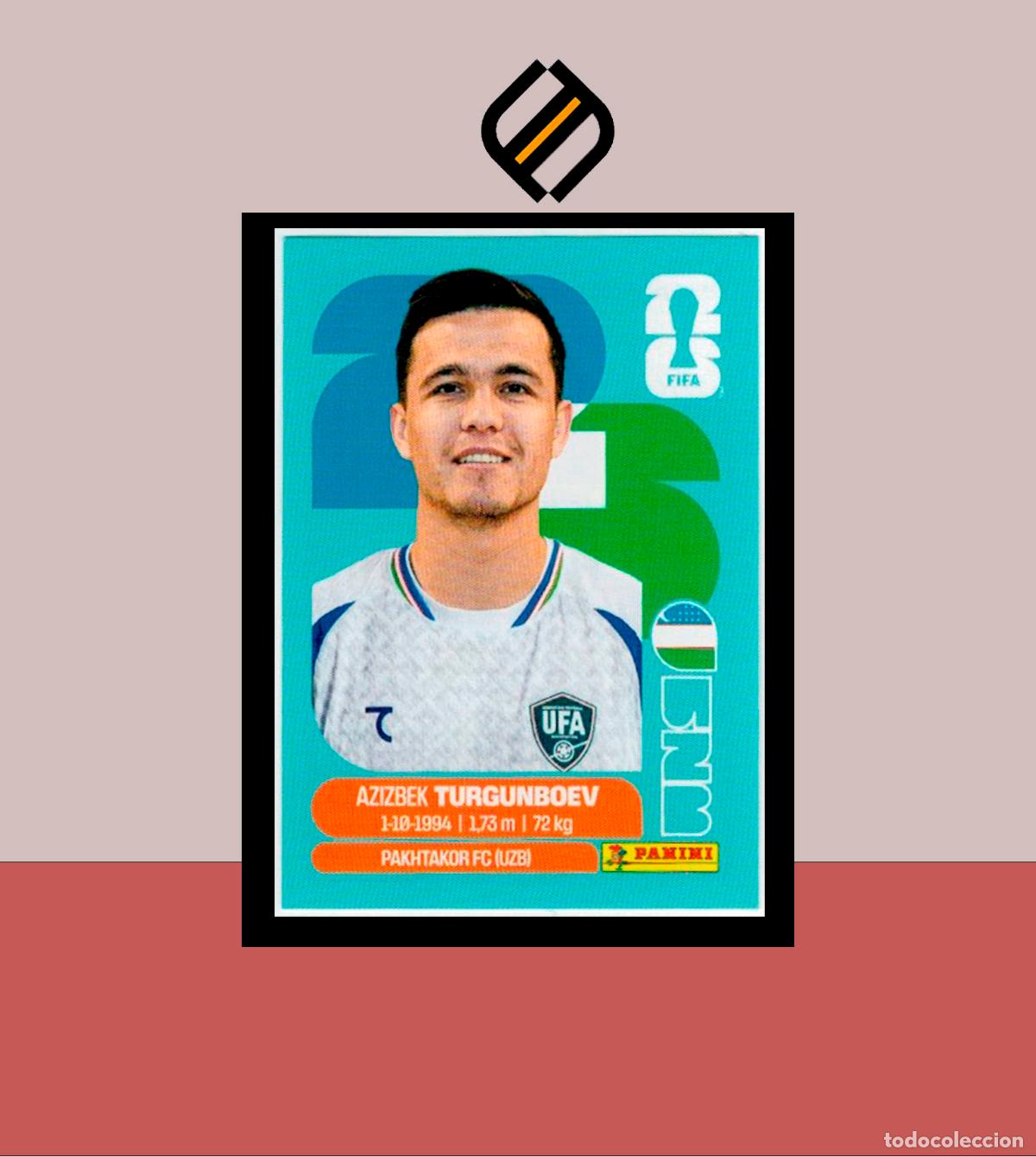 Football Stickers: PANINI FIFA CLUB WORLD CUP 2026 26 UZB 14 AZIZBEK TURGUNBOEV UZBEKISTAN STICKER MUNDIAL MEX CAN USA