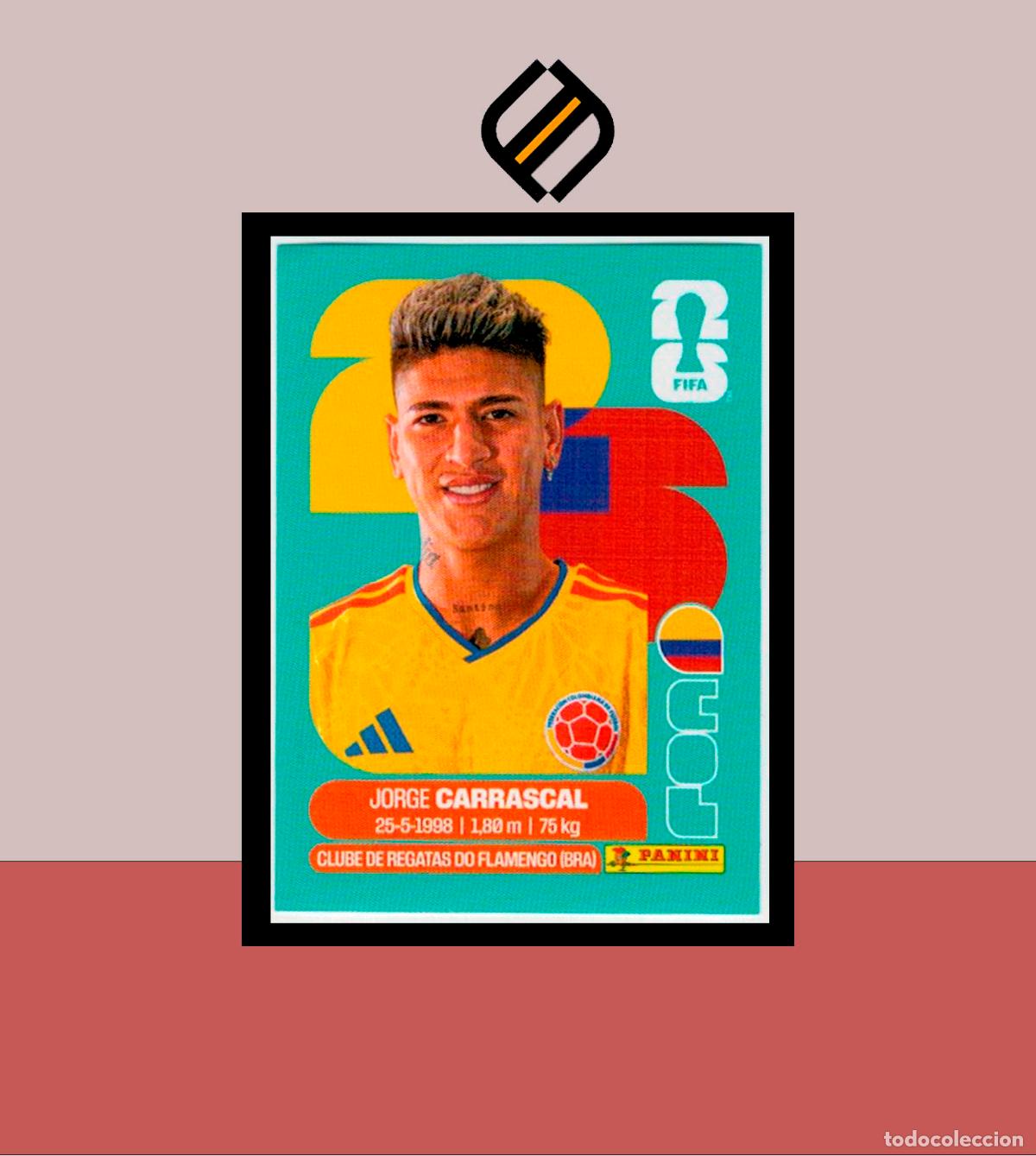 Cromos de f&uacute;tbol: PANINI FIFA CLUB WORLD CUP 2026 26 COL 16 JORGE CARRASCAL COLOMBIA STICKER MUNDIAL MEX CAN USA LIGA