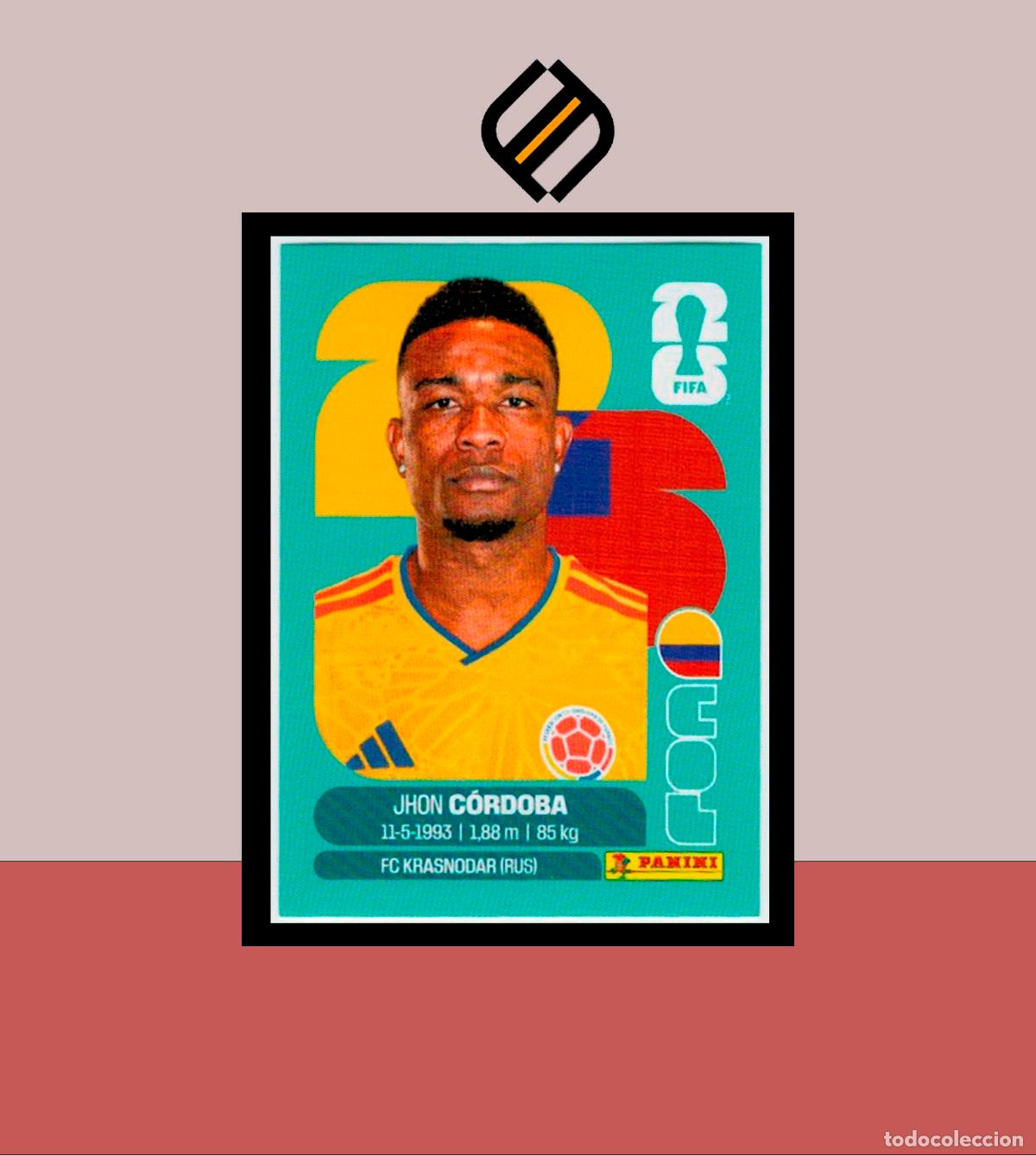 Cromos de f&uacute;tbol: PANINI FIFA CLUB WORLD CUP 2026 26 COL 18 JHON C&Oacute;RDOBA COLOMBIA STICKER MUNDIAL MEX CAN USA LIGA