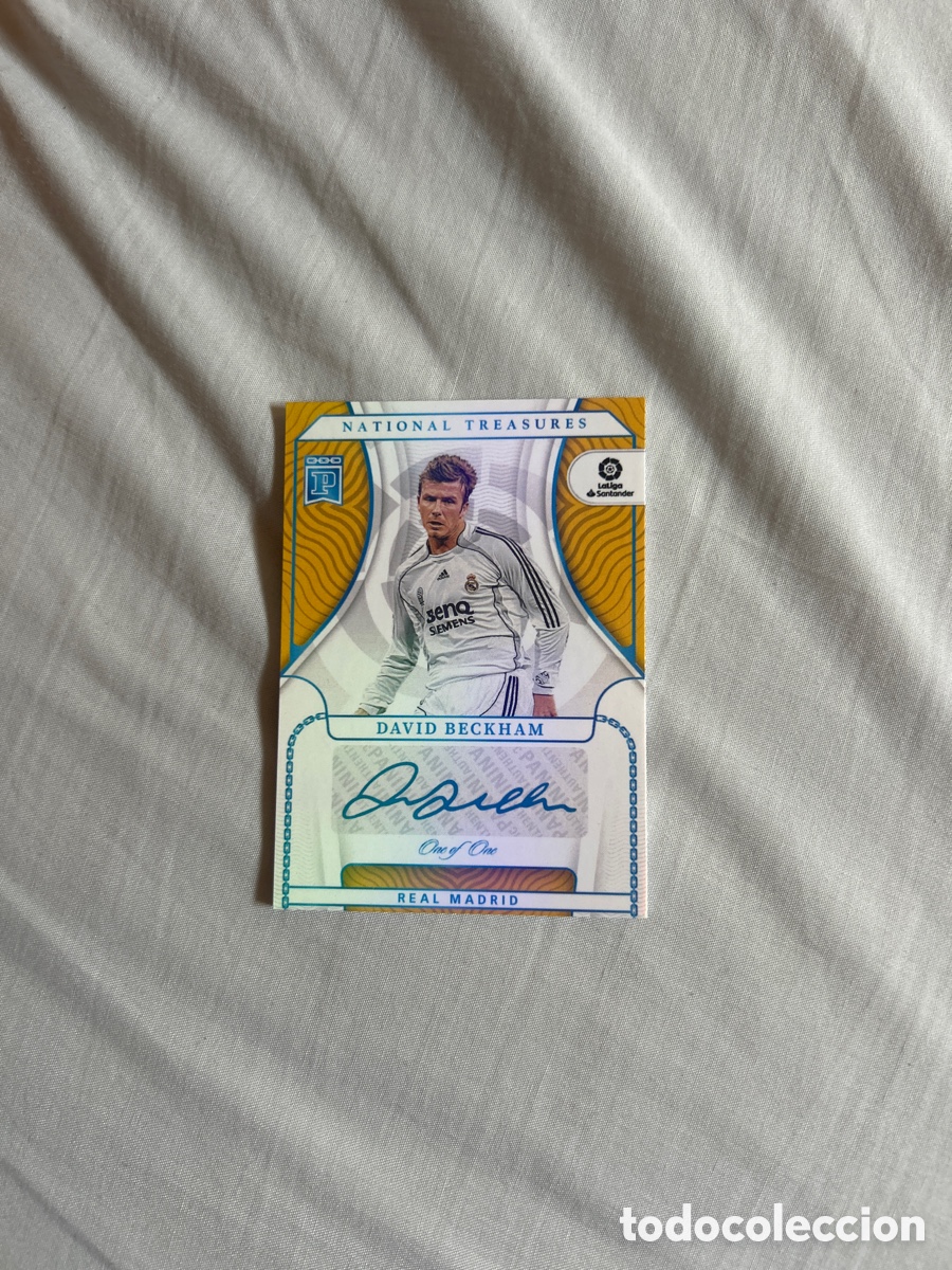 Cromos de Futebol: Carta Beckham firmada national treasures