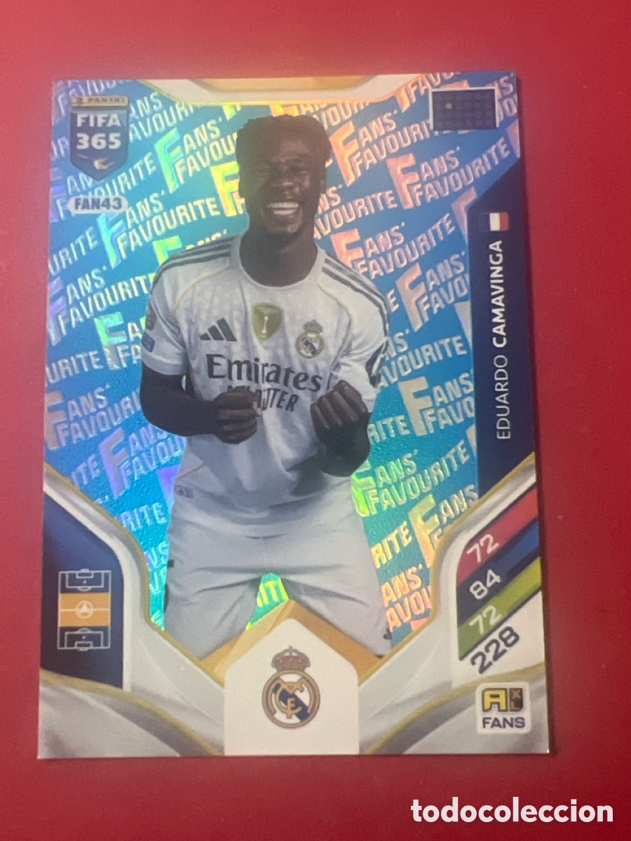 Cromos de Futebol: E1422. Camavinga N&ordm; FAN43 Real Madrid FC FIFA 365 Adrenalyn XL 2025 2026 Panini 25 26