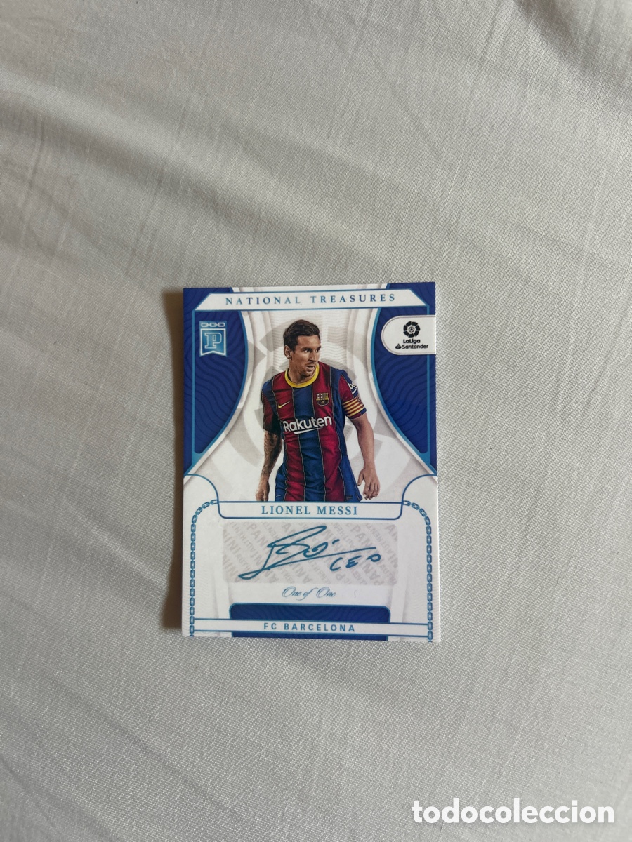 Cromos de Futebol: Carta Messi aut&eacute;ntica firmada de national treasures