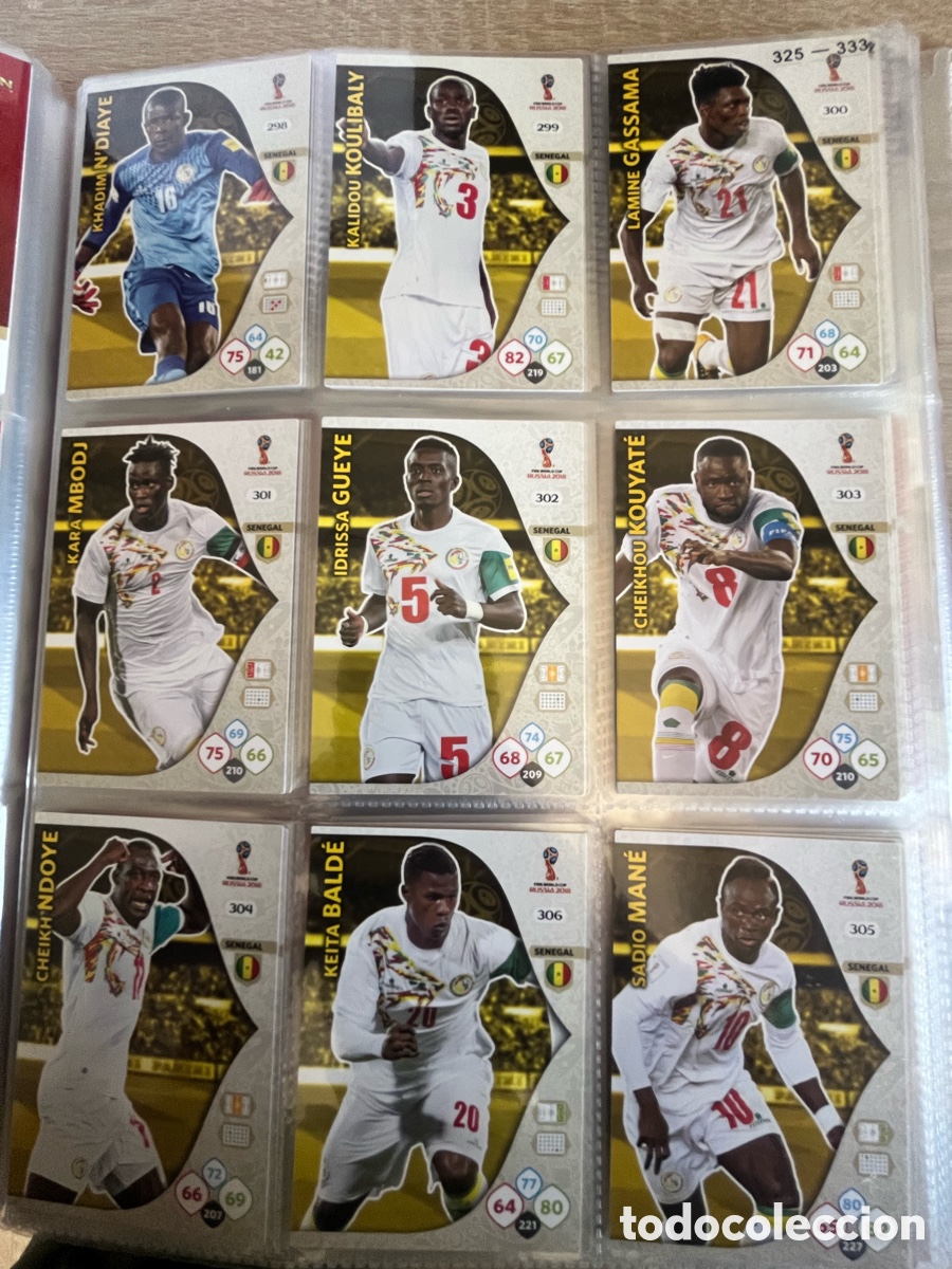 Cromos de Futebol: SENEGAL ADRENALYN MUNDIAL FIFA WORLD CUP 2018 18 LOTE B&Aacute;SICO COMPLETO