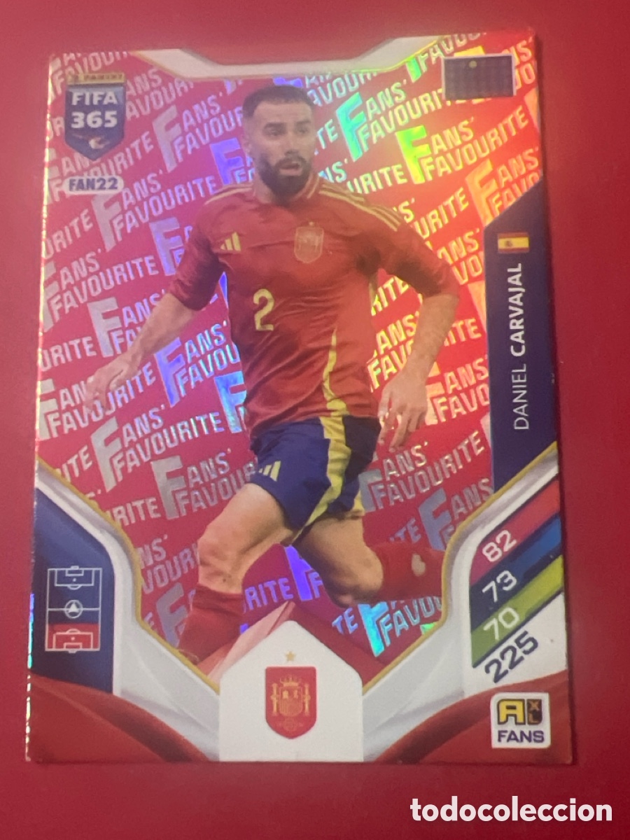 Cromos de f&uacute;tbol: ROJA RED PARALELA FAN22 FIFA 365 2026 ADRENALYN XL DANIEL CARVAJAL ESPA&Ntilde;A FANS' FAVOURITE PANINI 26