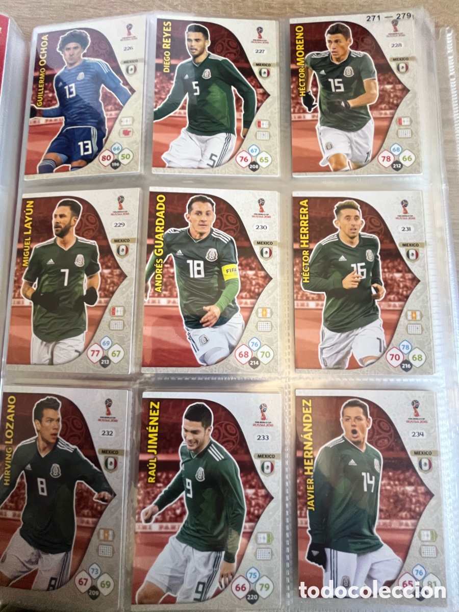 Cromos de f&uacute;tbol: M&Eacute;XICO MEJICO MEXICO ADRENALYN MUNDIAL FIFA WORLD CUP 2018 18 LOTE B&Aacute;SICO COMPLETO