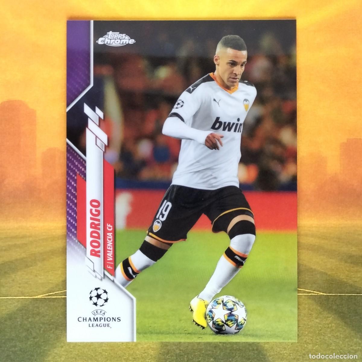 Cromos de f&uacute;tbol: #86 Rodrigo Purple 100/250 | Valencia CF | 2019 2020 Topps Chrome UCL