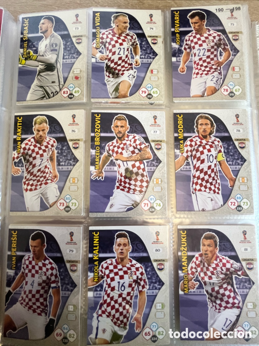 Fu&szlig;ball-Sticker: CROACIA ADRENALYN MUNDIAL FIFA WORLD CUP 2018 18 LOTE B&Aacute;SICO COMPLETO