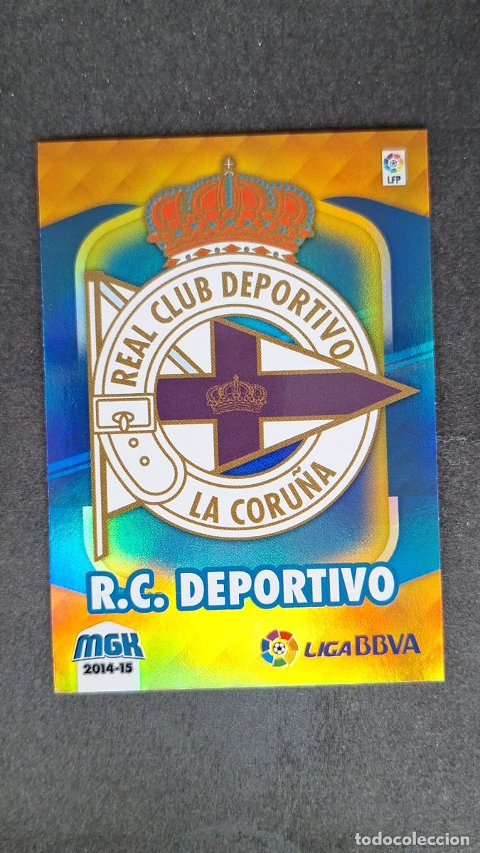 Figurine di Calcio: L1 ESCUDO DEPORTIVO DE LA CORU&Ntilde;A 109 PANINI MEGACRACKS 2014 2015 14 15