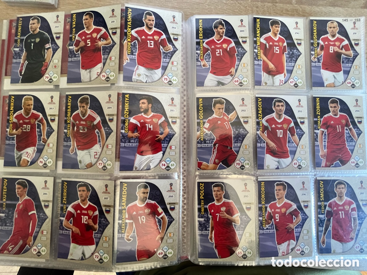 Figurine di Calcio: RUSIA ADRENALYN MUNDIAL FIFA WORLD CUP 2018 18 RUSIA LOTE B&Aacute;SICO COMPLETO