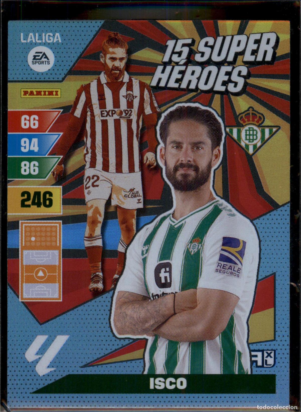 Figurine di Calcio: Isco Super H&eacute;roes Real Betis LaLiga Santander Adrenalyn XL 2023 2024 Panini 24 25