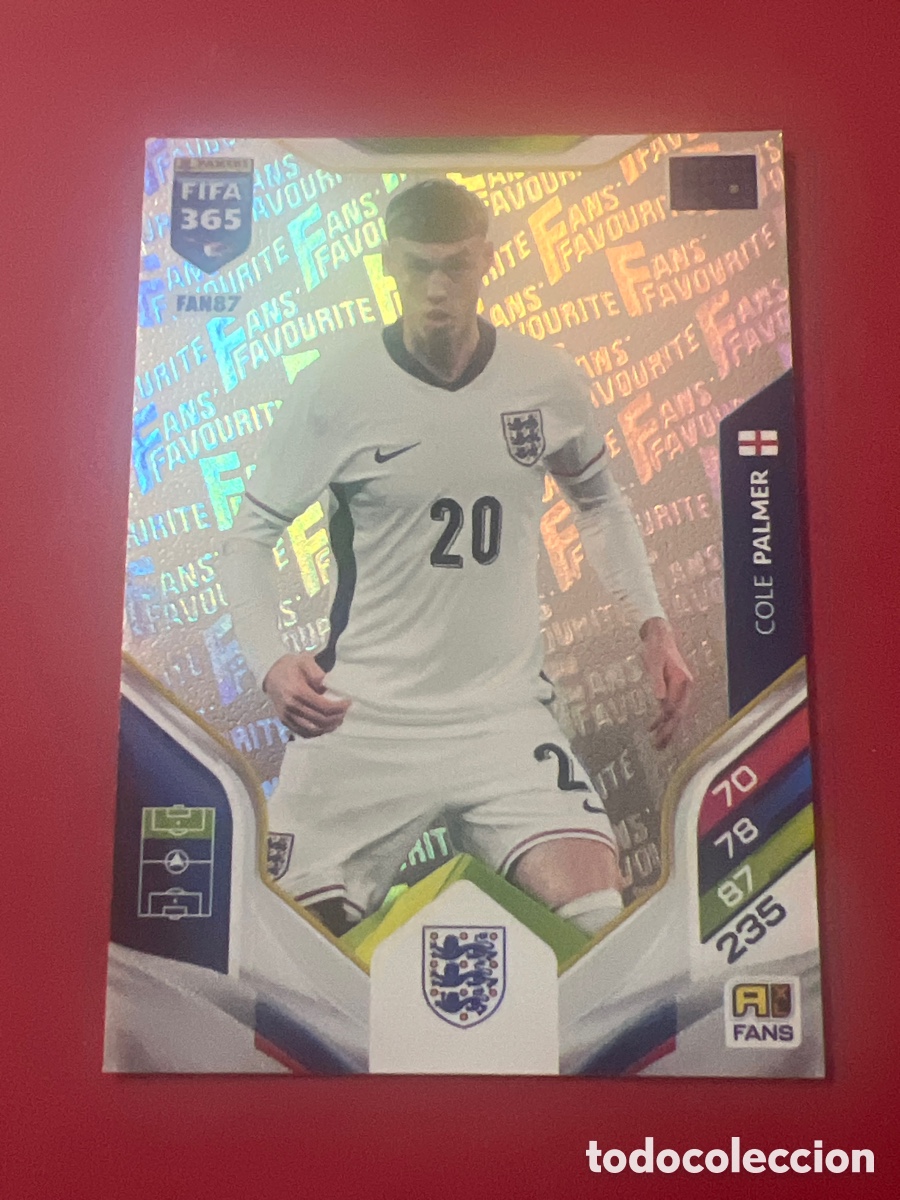 Figurine di Calcio: E1433. FAN87 base Cole PALMER ENGLAND UEFA ADRENALYN 365 2025 2026 26 CROMo PANINI TOPPS
