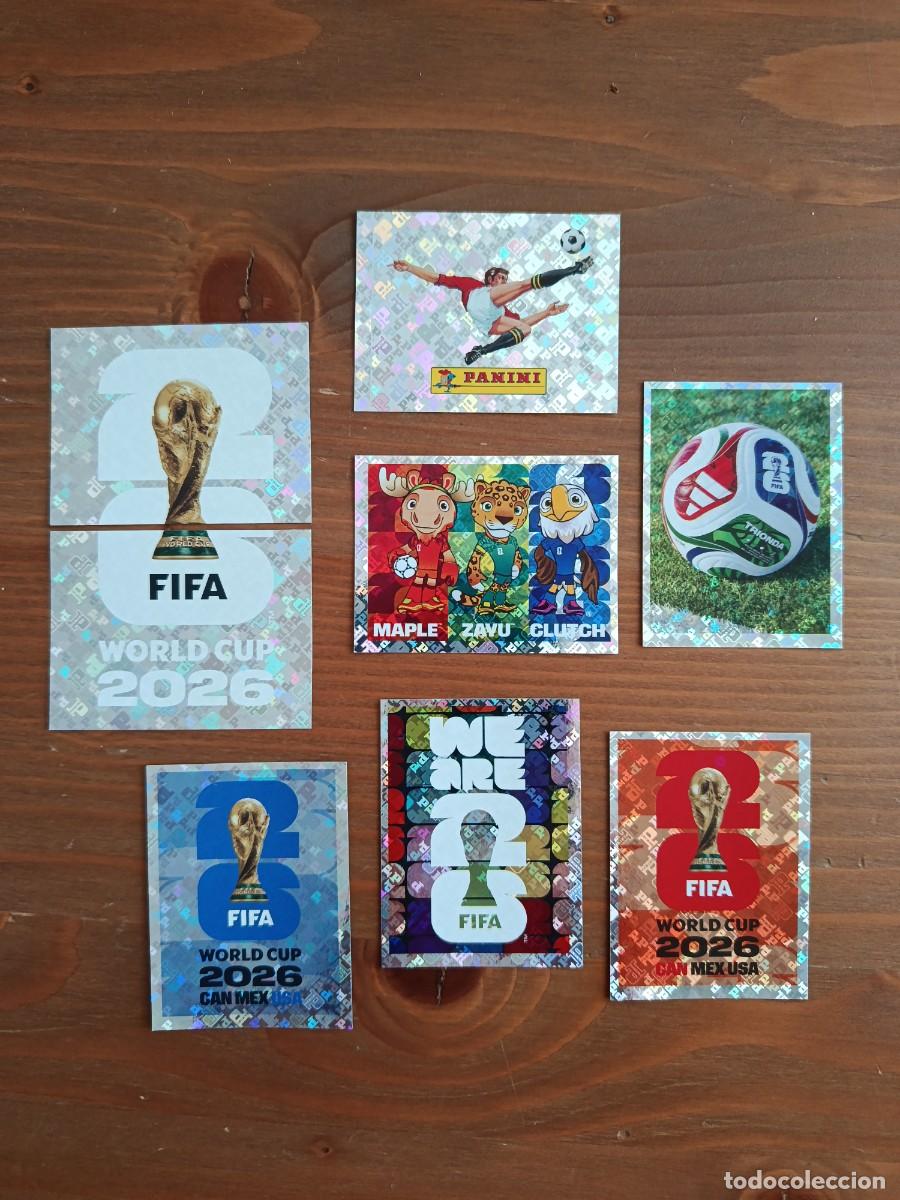 Figurine di Calcio: FIFA WORLD CUP 2026 PANINI. #FWC. LOTE 8 CROMOS &rdquo;LOGOS - MASCOTAS - BALON&rdquo;