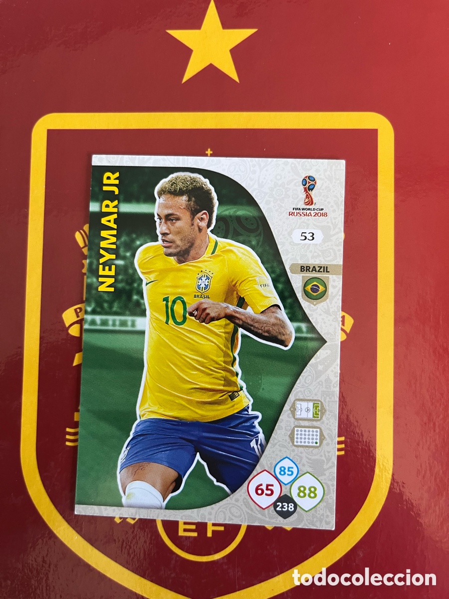 Cromos de f&uacute;tbol: 53 NEYMAR ADRENALYN MUNDIAL FIFA WORLD CUP 2018 18 BRAZIL BRASIL