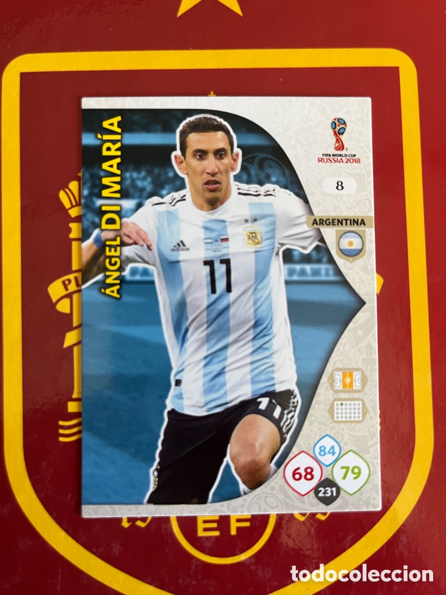 Cromos de f&uacute;tbol: 8 ANGEL DI MAR&Iacute;A ADRENALYN MUNDIAL FIFA WORLD CUP 2018 18 RUSIA ARGENTINA