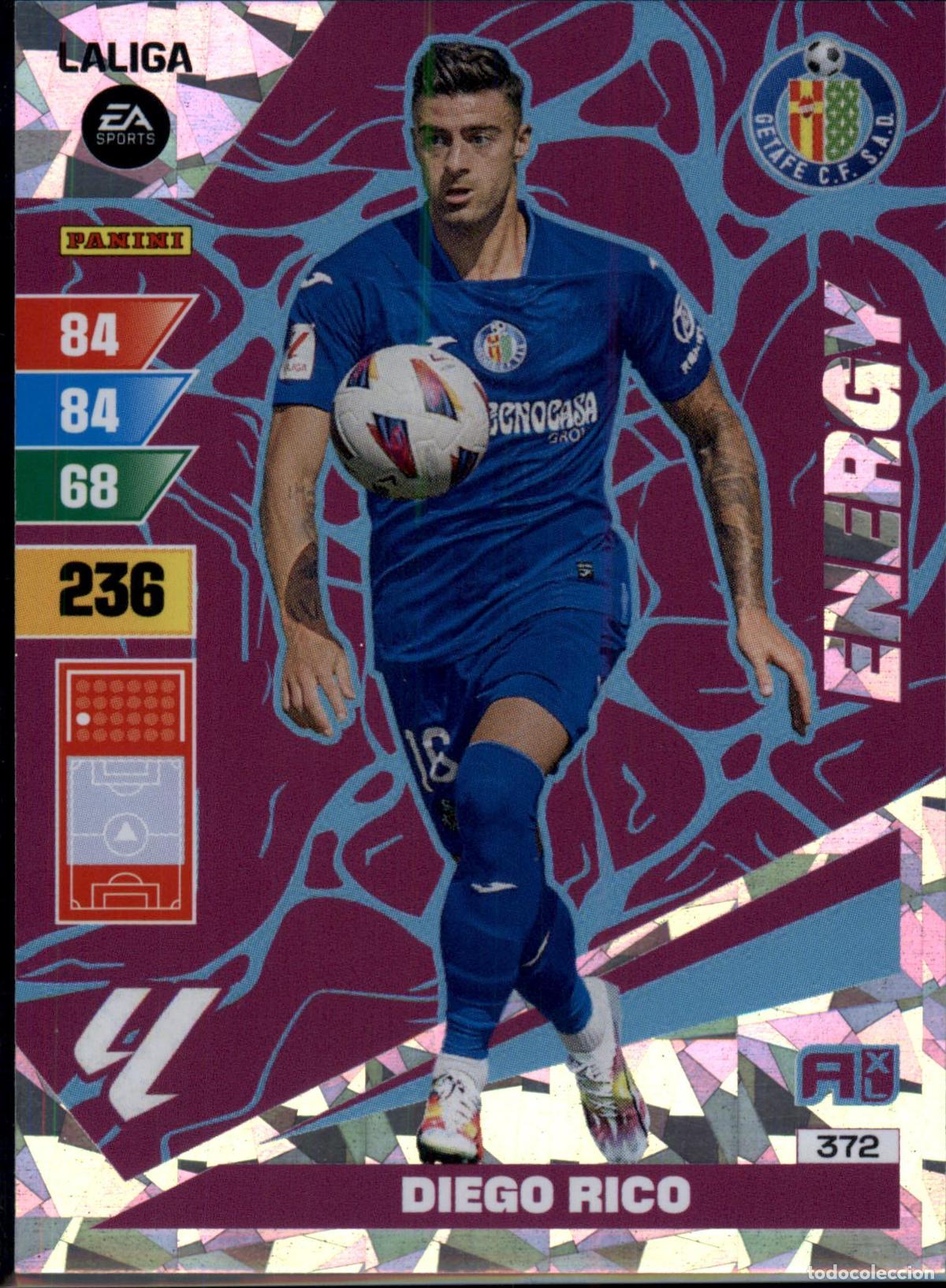 Cromos de f&uacute;tbol: Diego Rico Energy N&ordm; 372 Getafe CF LaLiga Santander Adrenalyn XL 2023 2024 Panini 24 25