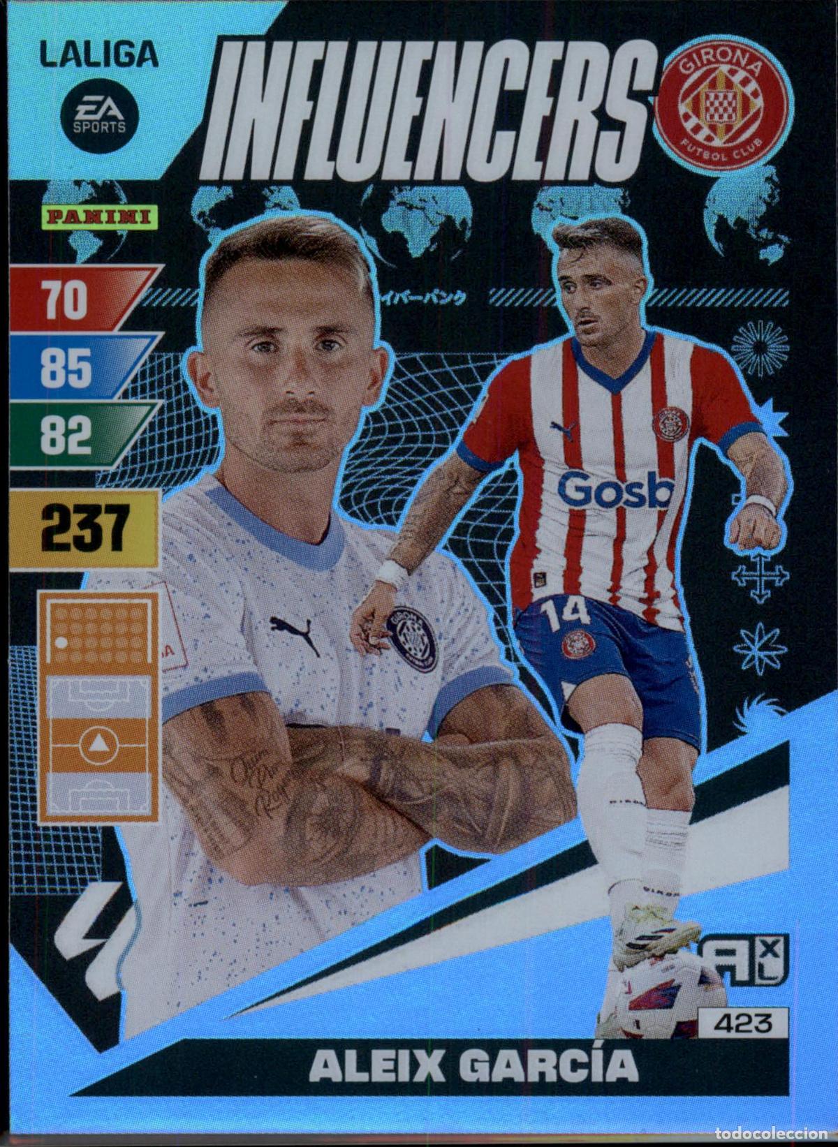 Cromos de Futebol: Aleix Garc&iacute;a Influencers N&ordm; 423 Girona FC LaLiga Santander Adrenalyn XL 2023 2024 Panini 24 25