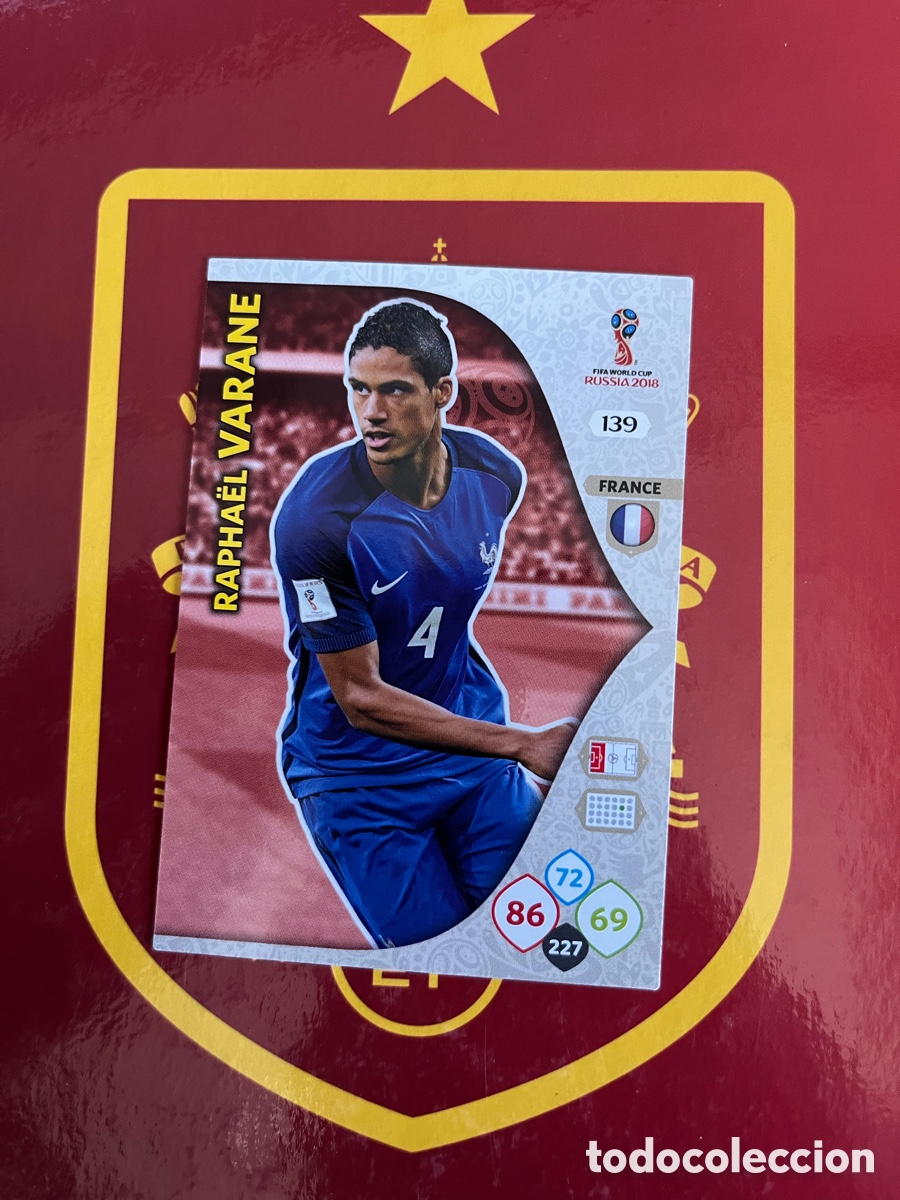 Cromos de Futebol: 139 VARANE ADRENALYN MUNDIAL FIFA WORLD CUP 2018 18 RUSIA FRANCIA