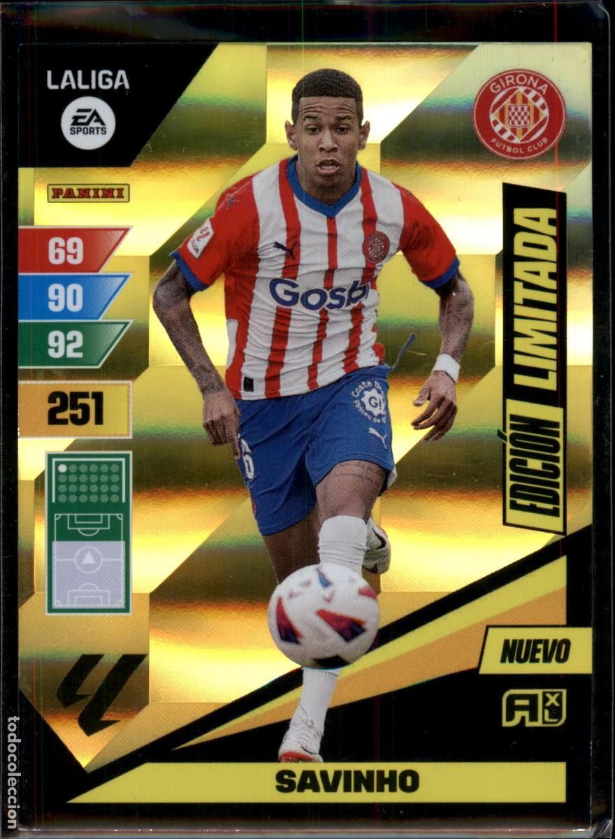 Cromos de Futebol: Savinho Nuevo Edici&oacute;n Limitada Girona FC LaLiga Santander Adrenalyn XL 2023 2024 Panini 24 25