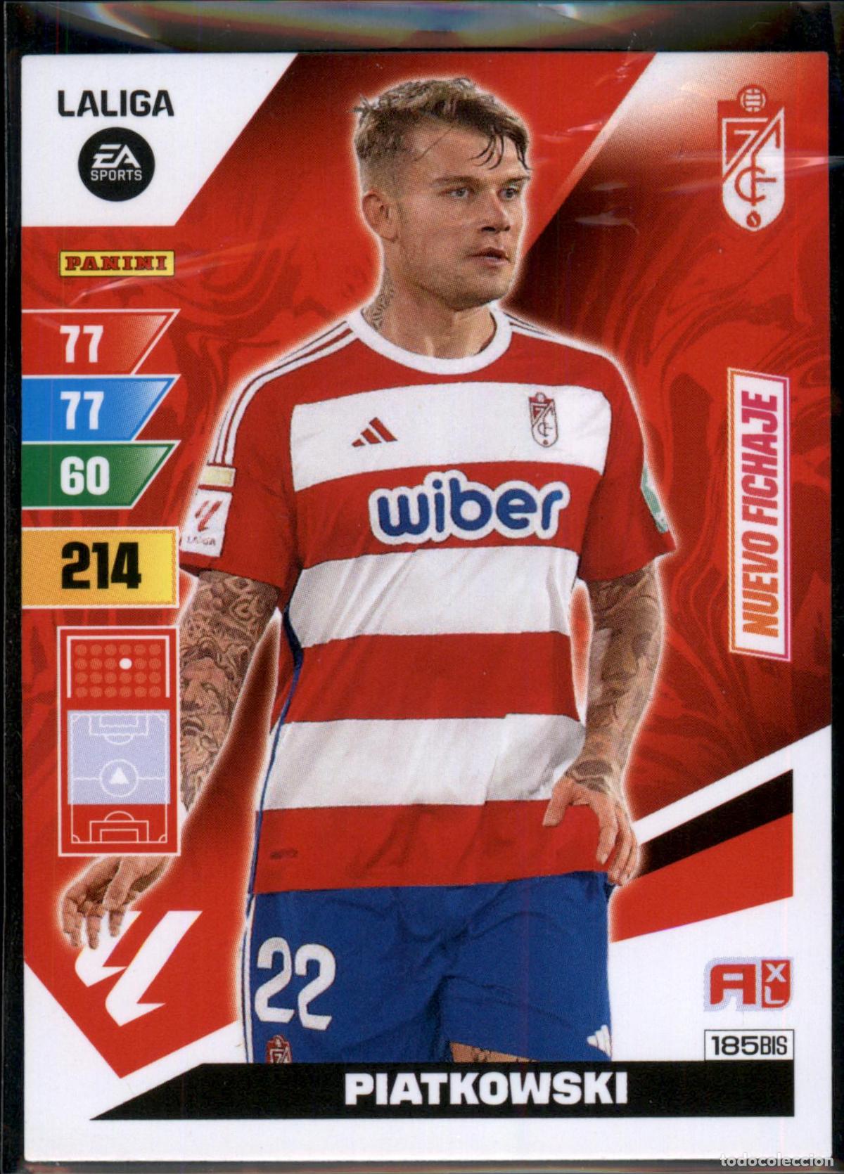 Figurine di Calcio: Piatkowski Nuevo Fichaje N&ordm; 185 Bis Granada CF LaLiga Santander Adrenalyn XL 2023 2024 Panini 24 25