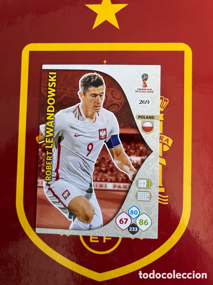 Figurine di Calcio: 269 ROBERT LEWANDOWSKI ADRENALYN MUNDIAL FIFA WORLD CUP 2018 18 RUSIA POLONIA