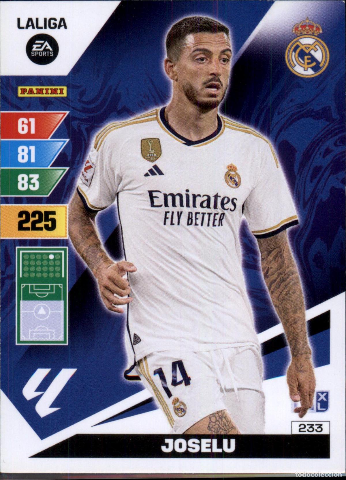 Cromos de f&uacute;tbol: Joselu N&ordm; 233 Real Madrid LaLiga Santander Adrenalyn XL 2023 2024 Panini 24 25