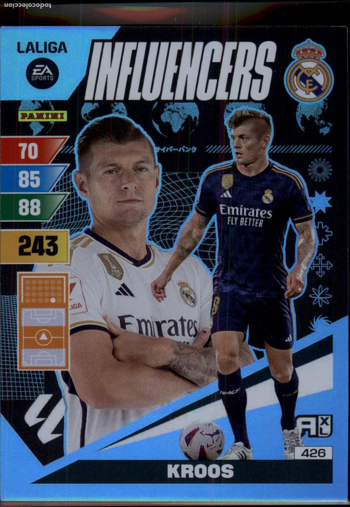 Cromos de f&uacute;tbol: Kroos Influencers N&ordm; 426 Real Madrid LaLiga Santander Adrenalyn XL 2023 2024 Panini 24 25