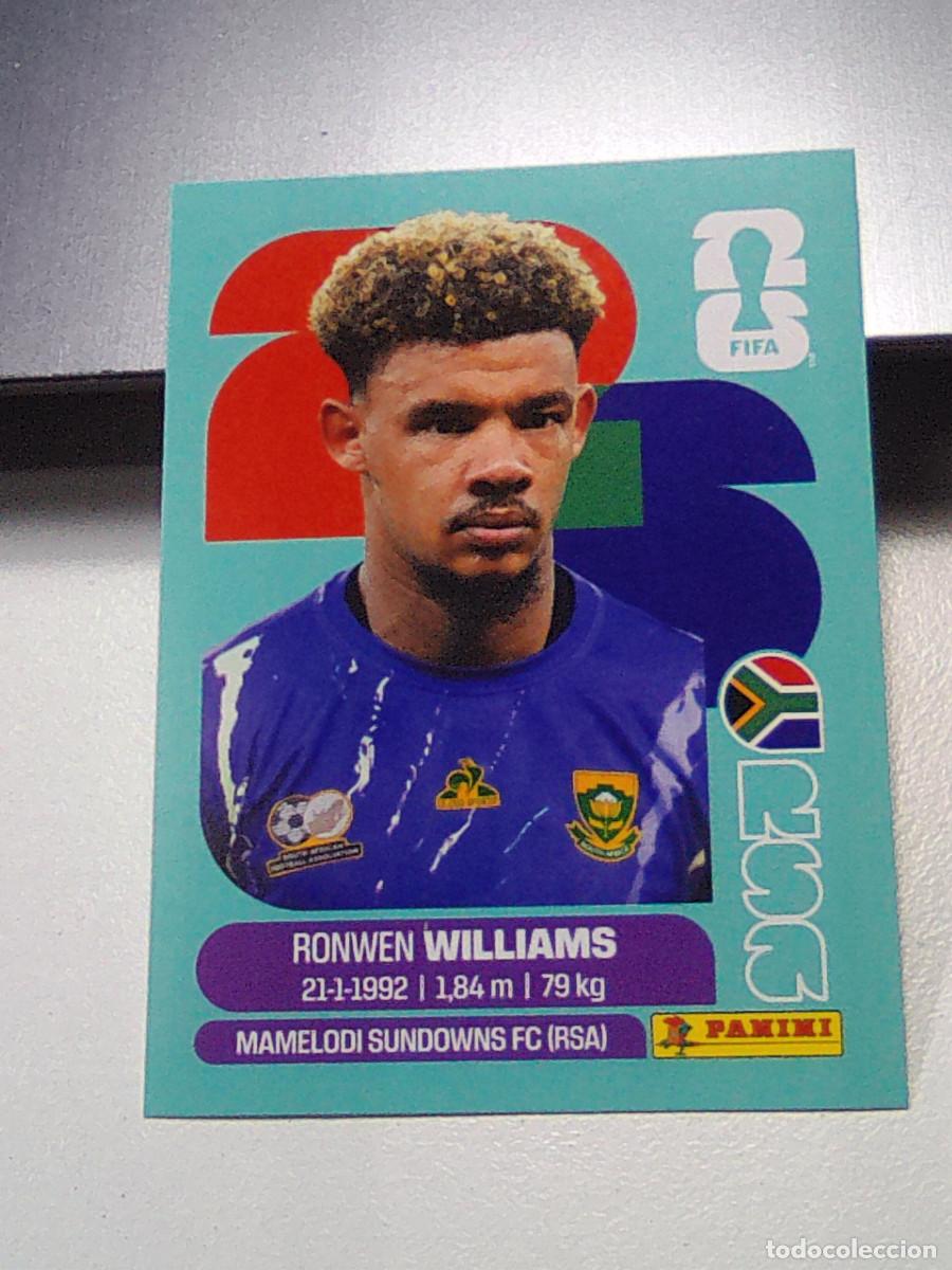 Cromos de f&uacute;tbol: B29 RSA 2 RSA2 RONWEN WILLIAMS SUDAFRICA SOUTH AFRIKA MUNDIAL FIFA WORLD CUP 2026 STICKER PANINI