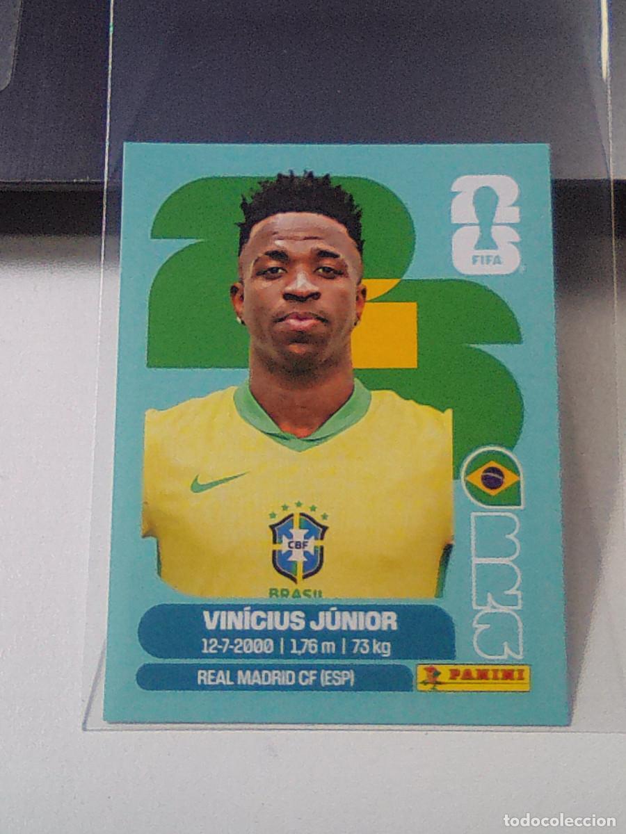 Cromos de f&uacute;tbol: B29 BRA14 VINICIUS J&Uacute;NIOR 14 BRAZIL BRASIL BRA MUNDIAL FIFA WORLD CUP 2026 STICKER PANINI