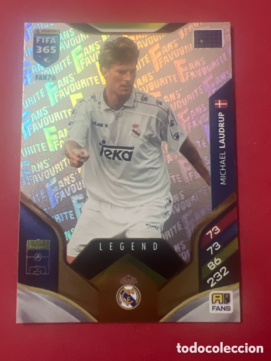 Cromos de f&uacute;tbol: E1435. FAN76 Laudrup - Real Madrid - Legend - Fans - Adrenalyn Fifa 365 2026 - Panini 26