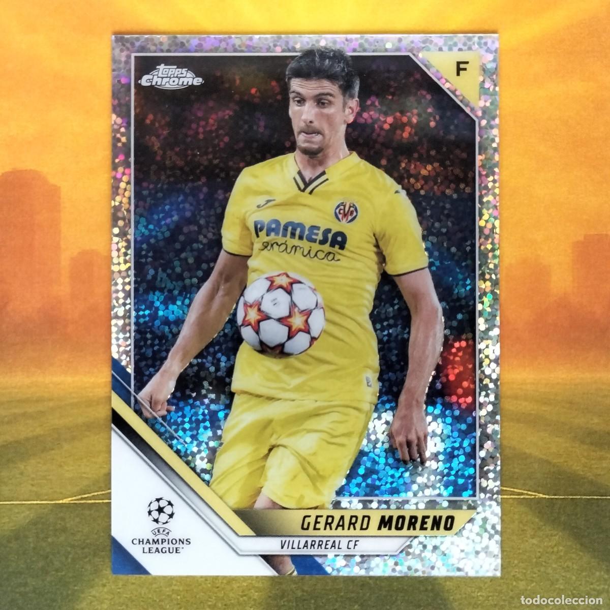 Cromos de f&uacute;tbol: #23 Gerar Moreno Speckle Refractor | Villarreal CF | 2021 2022 Topps Chrome UCL
