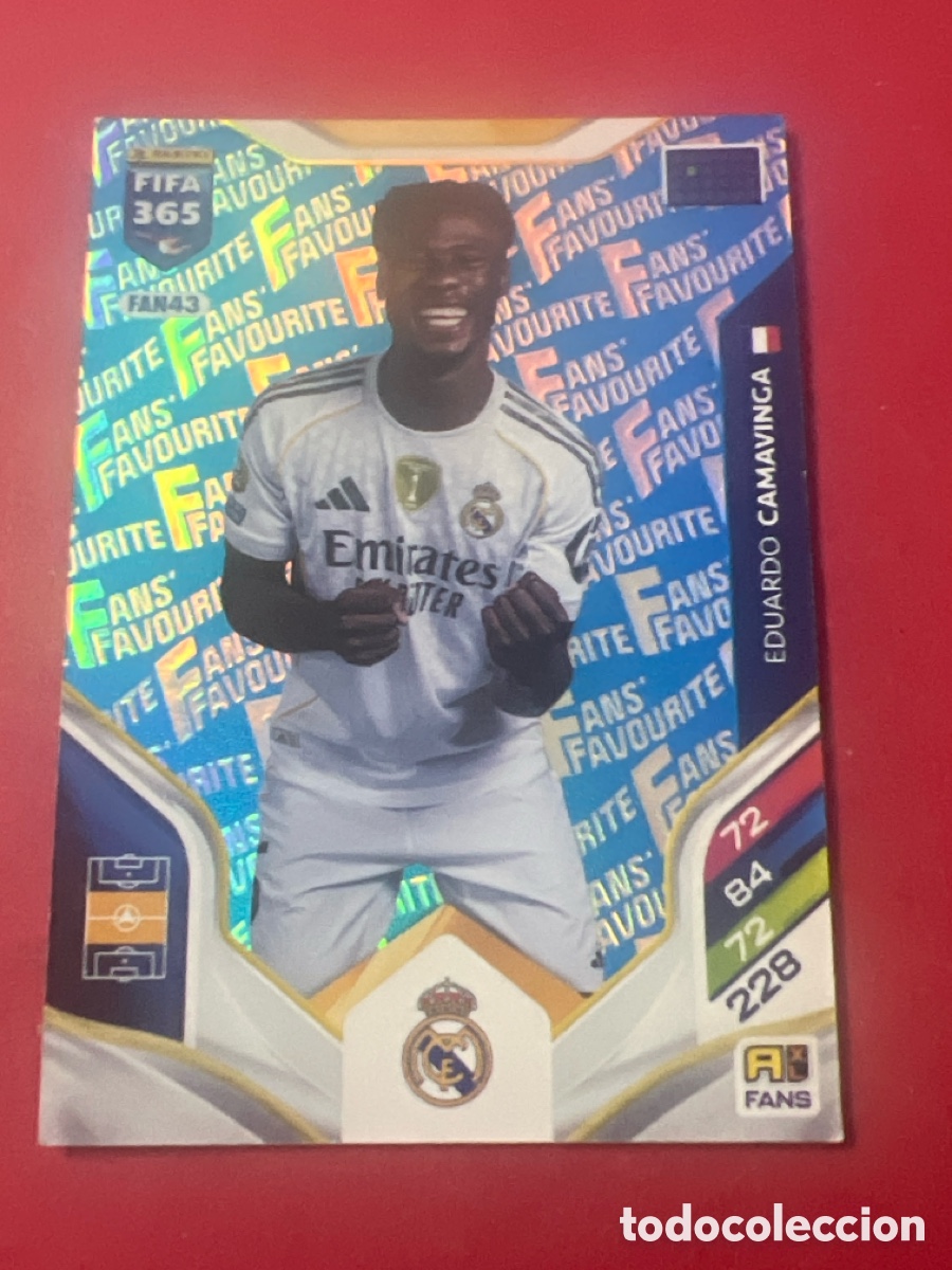 Cromos de f&uacute;tbol: E1437. Camavinga N&ordm; FAN43 Real Madrid FC FIFA 365 Adrenalyn XL 2025 2026 Panini 25 26