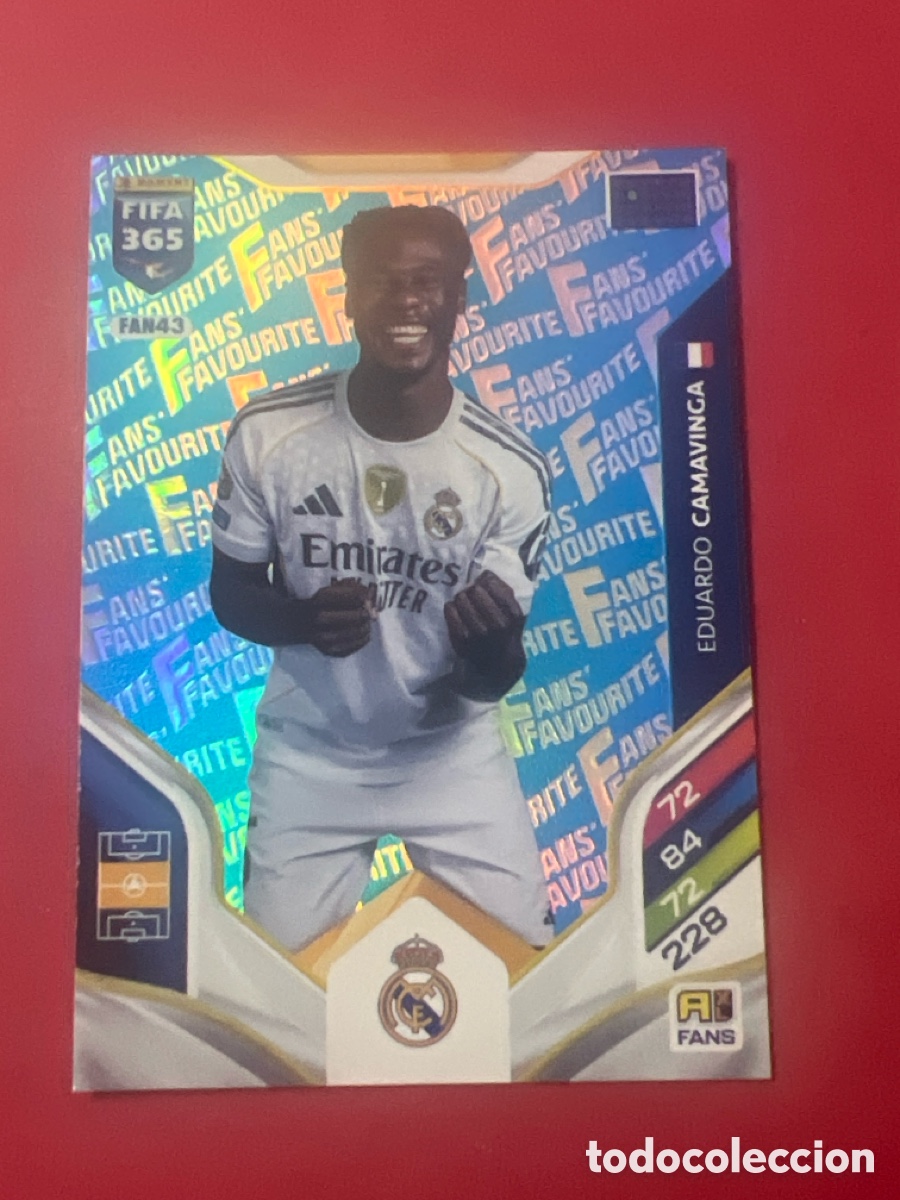 Cromos de f&uacute;tbol: E1438. Camavinga N&ordm; FAN43 Real Madrid FC FIFA 365 Adrenalyn XL 2025 2026 Panini 25 26
